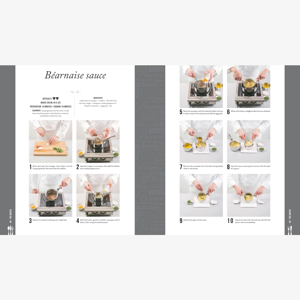 A spread detailing how to make bernaise sauce